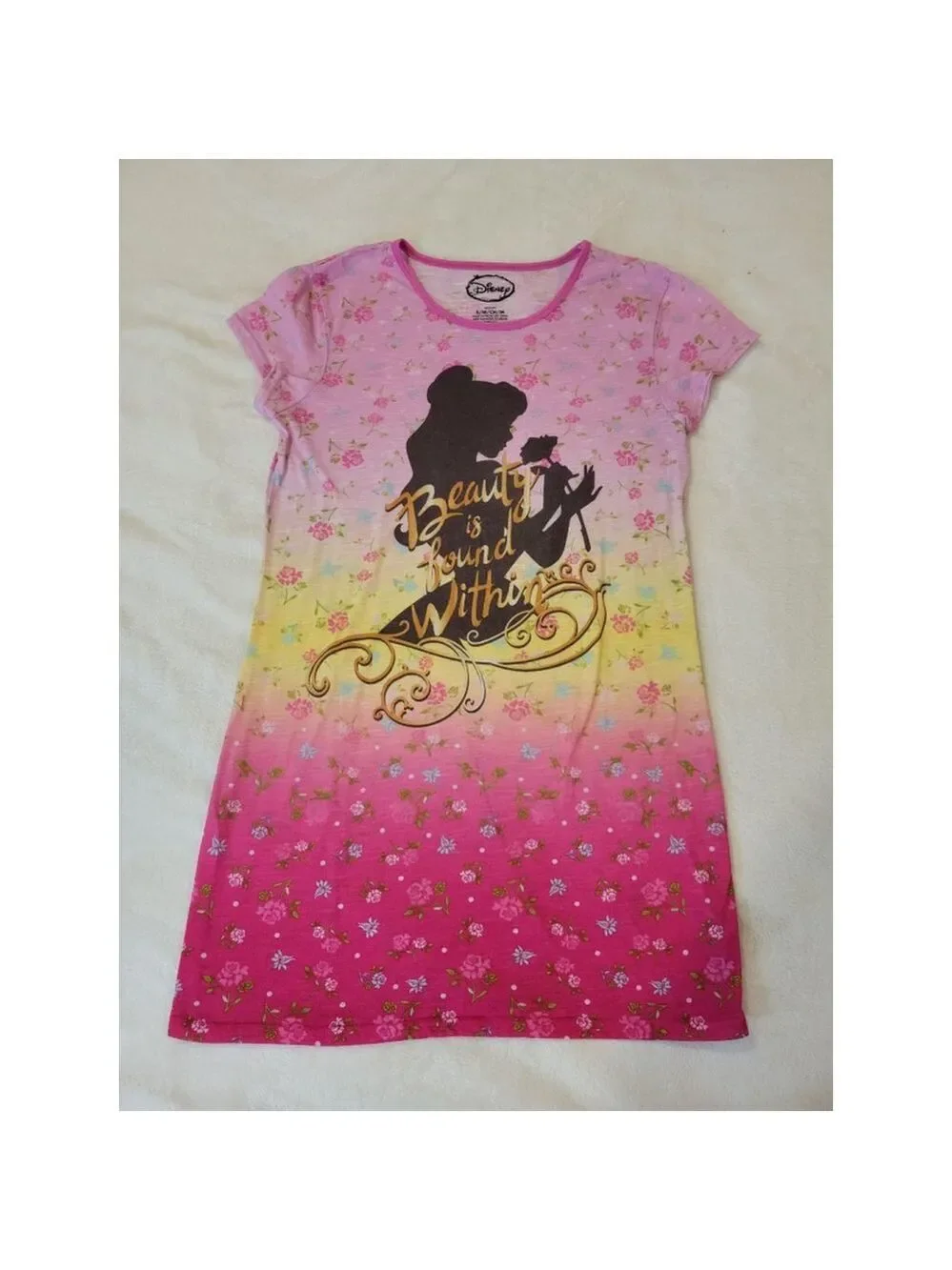Disney Girls Short Sleeved Nightgown Size S/M